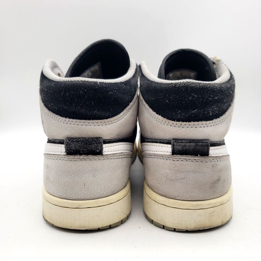 Nike Air Jordan 1 Mid Shoes Men Size 7.5 Elephant Print Black Gray DM1200-016 - Picture 5 of 9